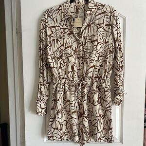 Patterned Button-Up romper